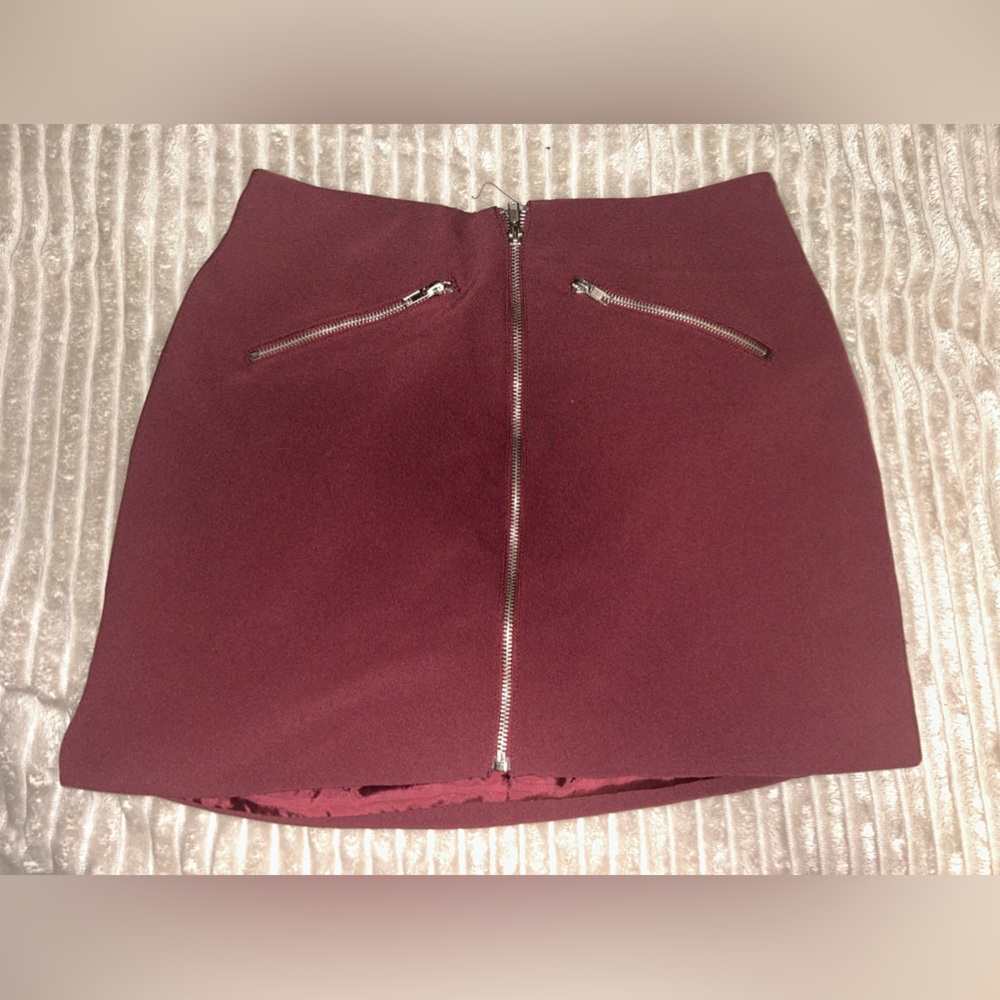Burgundy forever 21 skirt